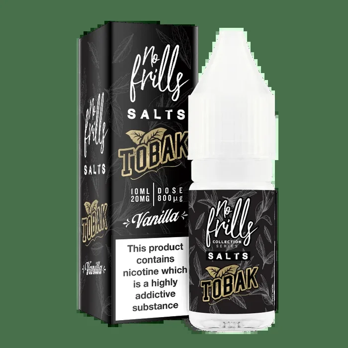 No Frills Tobak 10ml Nic Salt E-Liquids