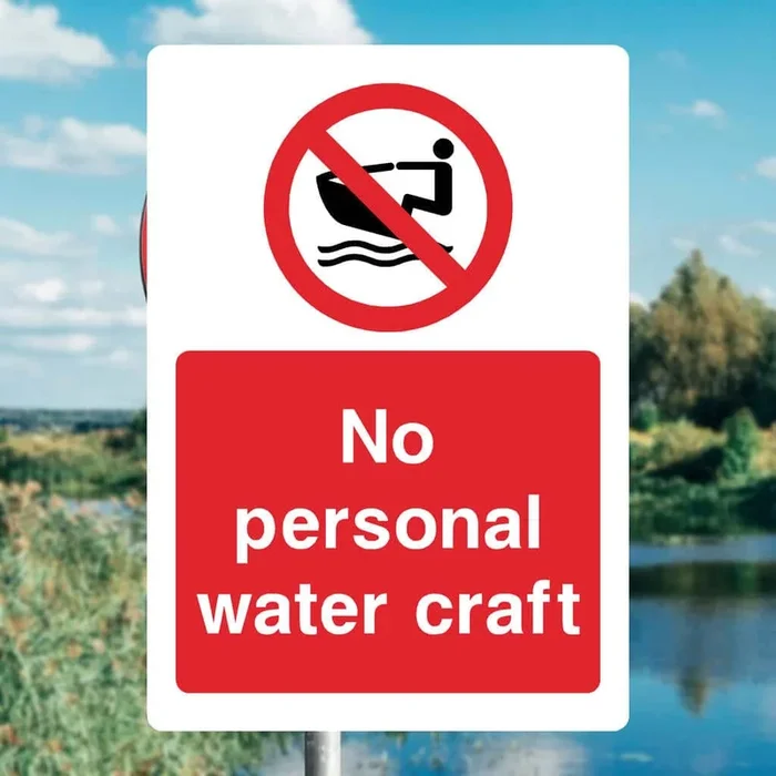 No Personal Watercraft Sign