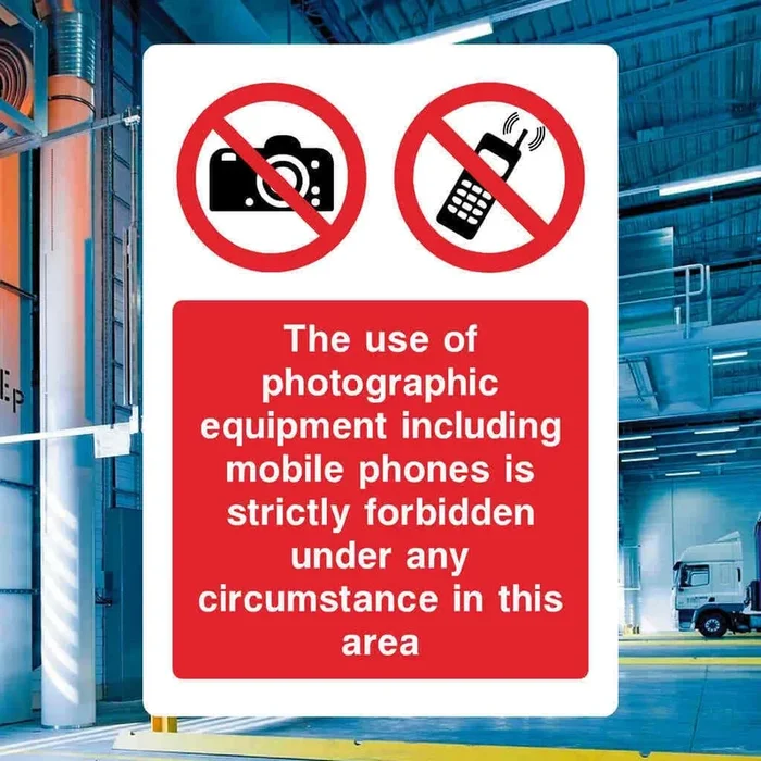 No Photography Sign