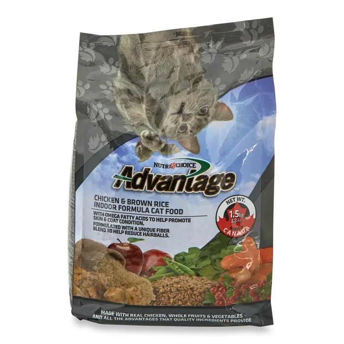 Nourriture pour chats adultes poulet et riz brun Advantage de Nutri Choice – 1,5 kg