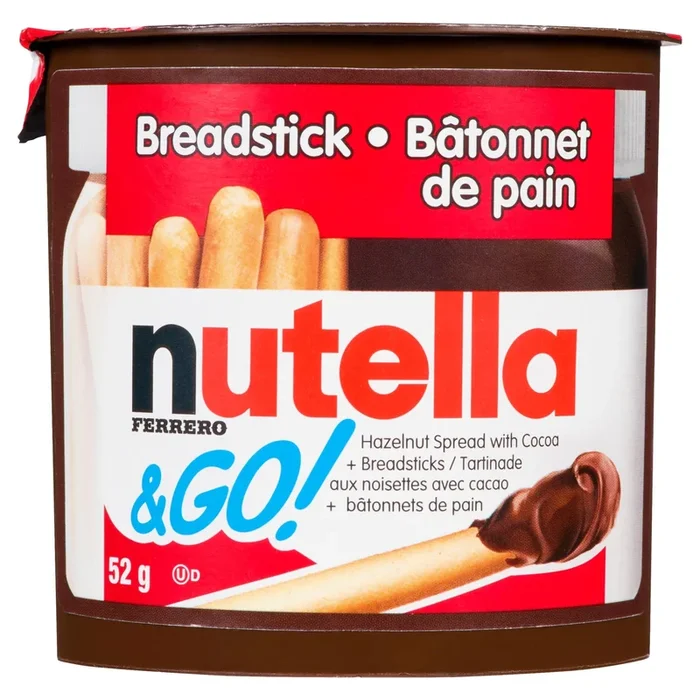 Nutella & Go! Hazelnut Spread with Cocoa + Breadsticks, 52-g
