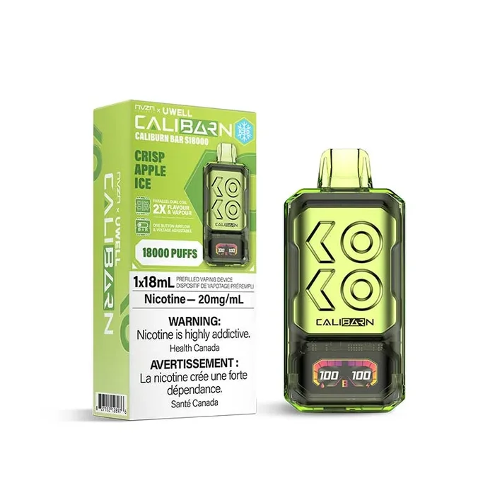 NVZN Caliburn Bar 18K Disposable – Crisp Apple (ON)