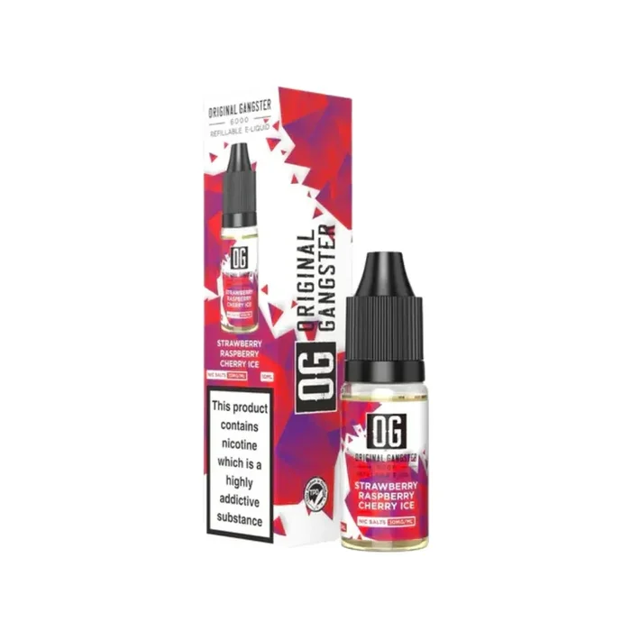 OG Original Gangster 6000 Strawberry Raspberry Cherry Ice 10ml Nic Salt E-liquid