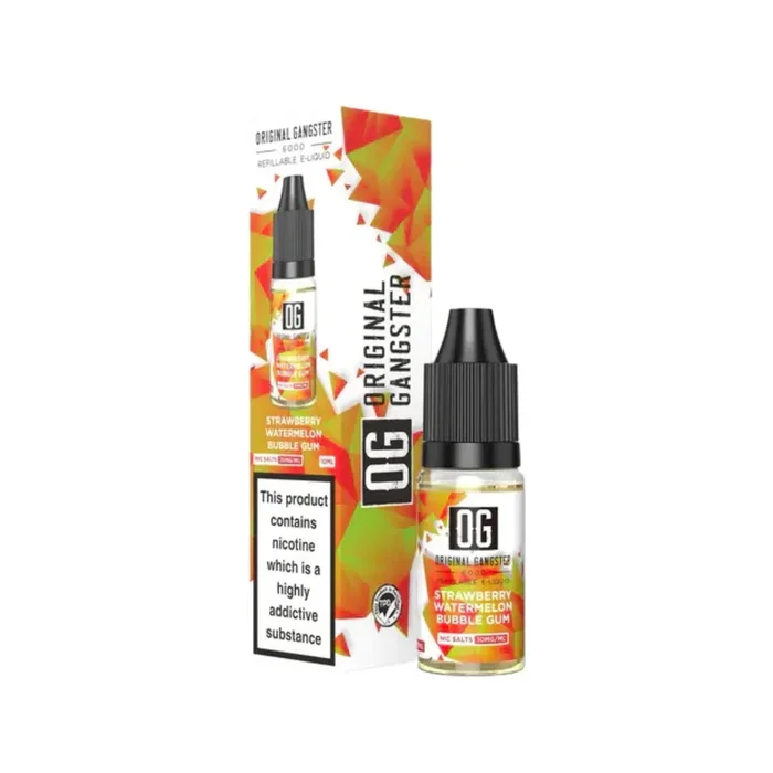 OG Original Gangster 6000 Strawberry Watermelon Bubble Gum 10ml Nic Salt E-liquid
