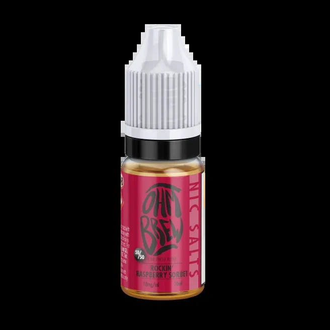 Ohm Brew Rockin Raspberry Sorbet 50/50 Nic Salt E-Liquid