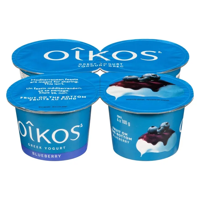 Oikos Yogourt Grec Bleuets 2% M.G., emb. de 4, 100 g