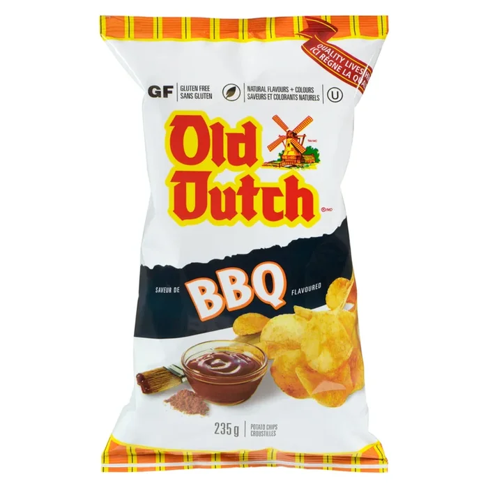 Old Dutch BBQ Flavoured Potato Chips, 235-g
