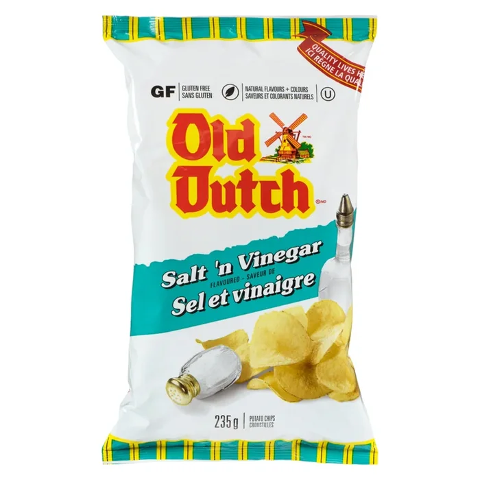 Old Dutch Salt ‘n Vinegar Flavoured Potato Chips, 235-g