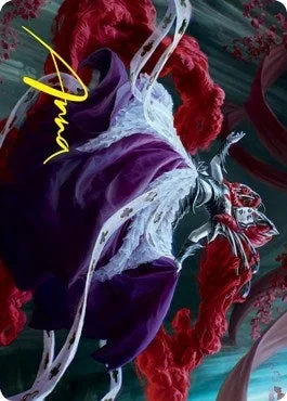 Olivia, Crimson Bride Art Card (Gold-Stamped Signature) (65) (ASVOW)