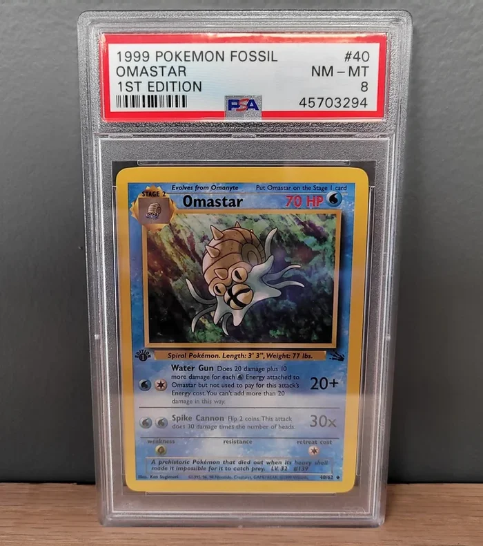 Omastar – Fossil First Edition: PSA 8