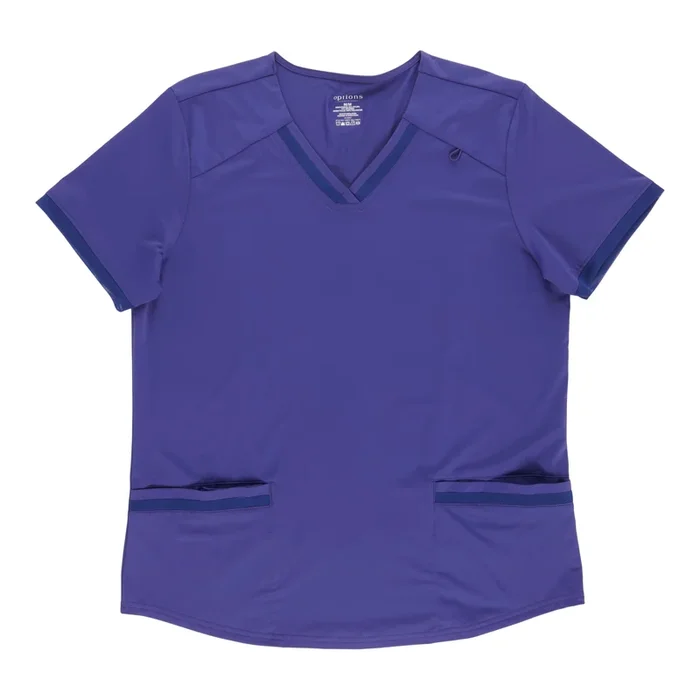 Options Women’s Solid Fashion V-Neck Scrub Top