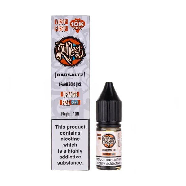 Orange Fizz on Ice Nic Salt E-Liquid by Ruthless Bar Saltz