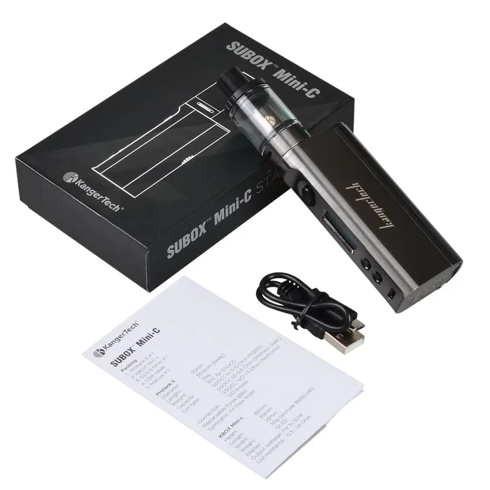 Original Kanger Kangertech Subox Mini-C Starter Kit 50W Box Mod Vape Electronic Cigarette Protank