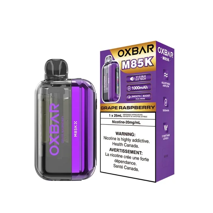 OXBAR M85K Disposable – Grape Raspberry (ON)