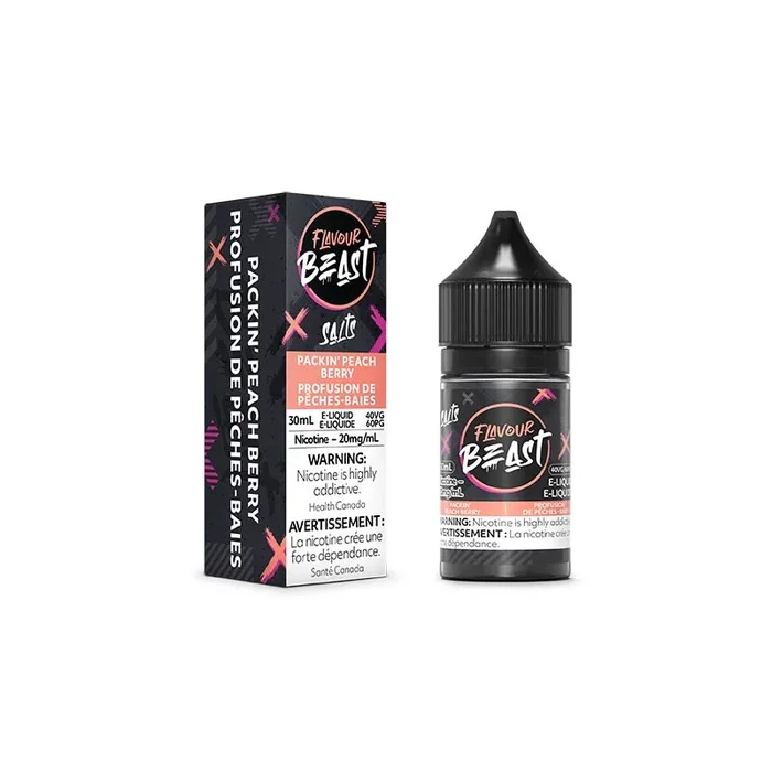 Packin’ Peach Berry Salt by Flavour Beast E-Liquid