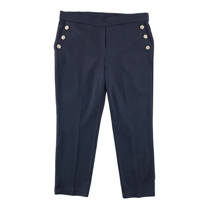 Pantalon en point de Rome avec boutons style matelot taille Plus lily morgan pour femmes
