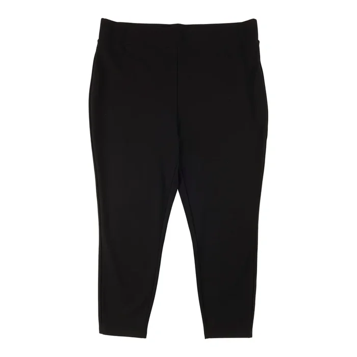 Pantalon en point de Rome taille plus lily morgan pour femmes, noir