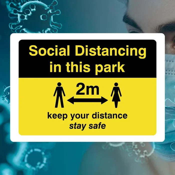 Park Keep Your Distance 2 Metre Sign