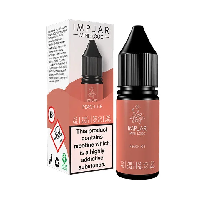 Peach Ice 10ml Nic Salt E-Liquid by Imp Jar