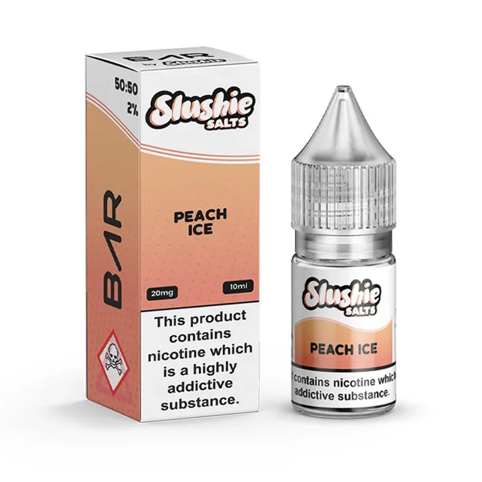 Peach Ice Nic Salt E-Liquid by Slushie Salts BAR