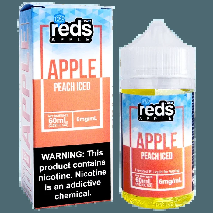 Peach ICED Apple Reds by 7 Daze E-Liquid (60ml) (ON SALE)