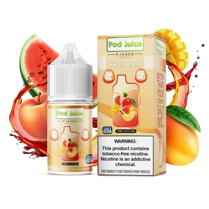 Peach Mango Watermelon – Pod Juice PJ5000 Synthetic Salt 30mL