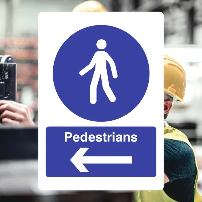 Pedestrians Left Sign