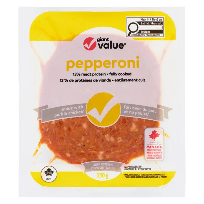 Pepperoni en tranches Giant Value, 250 g
