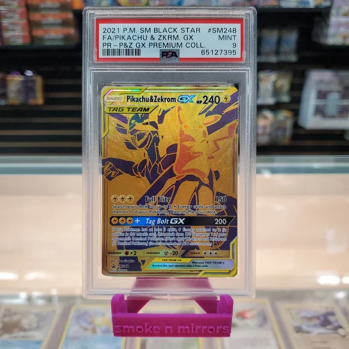 Pikachu & Zekrom GX (SM248) [Sun & Moon: Black Star Promos] PSA 9