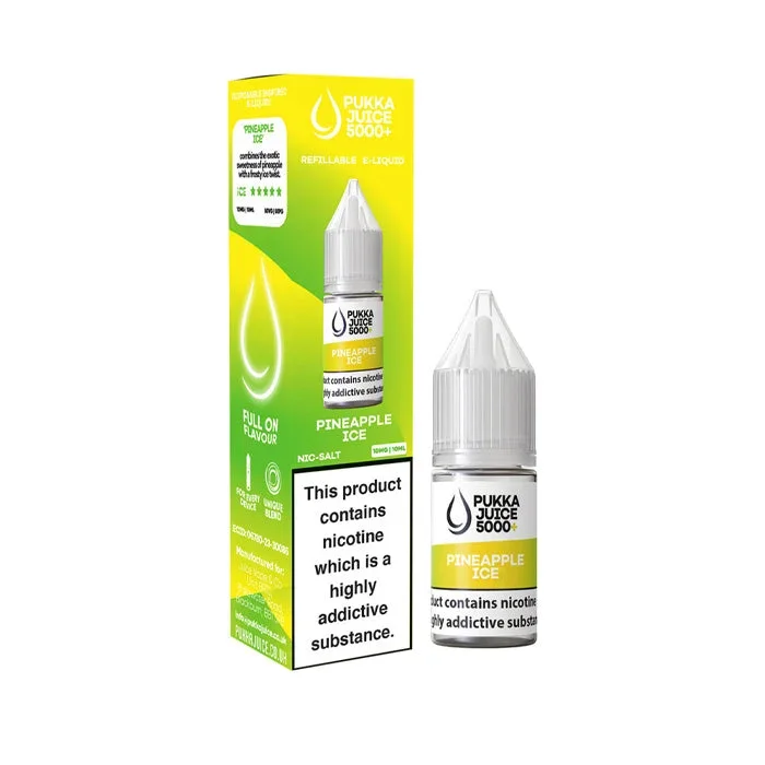 Pineapple Ice 10ml Nic Salt E-Liquid by Pukka Juice 5000+