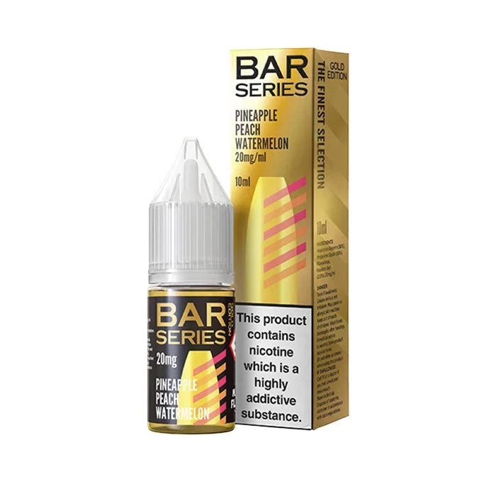 Pineapple Peach Watermelon Nic Salt E-Liquid by Bar Series Gold Edition