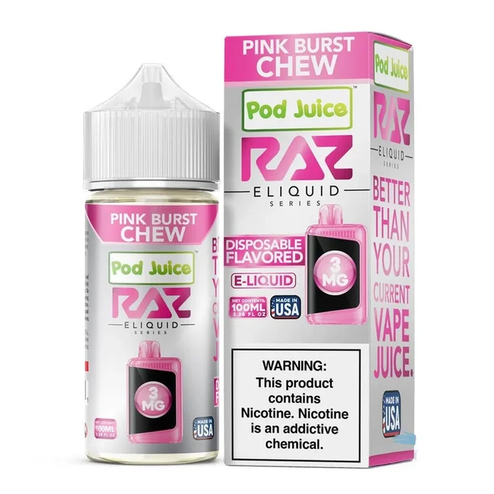 Pink Burst Chew – POD Juice x RAZ 100mL