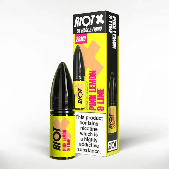 Pink Lemon & Lime Nic Salt E-Liquid by Riot X