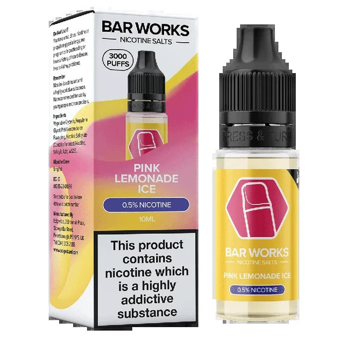 Pink Lemonade Ice Nic Salt by Bar Works – 10ml