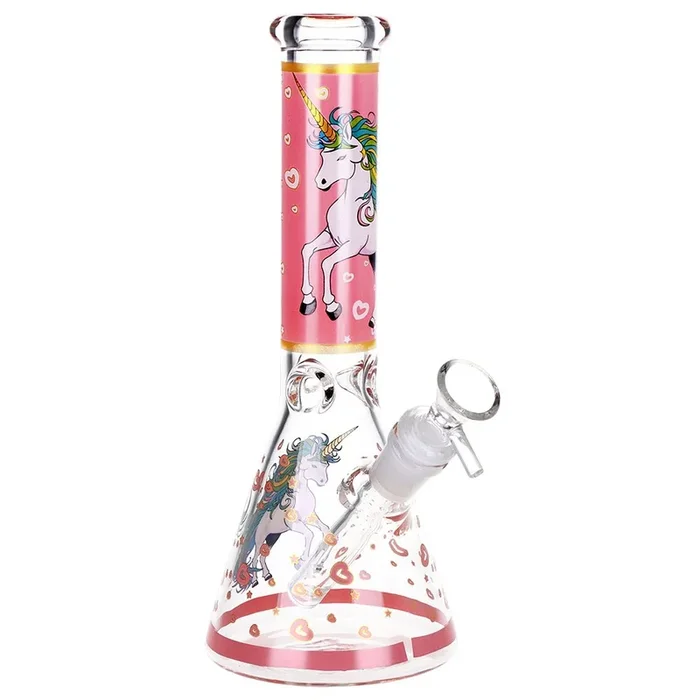 Pink Unicorn Beaker Bong – 10″