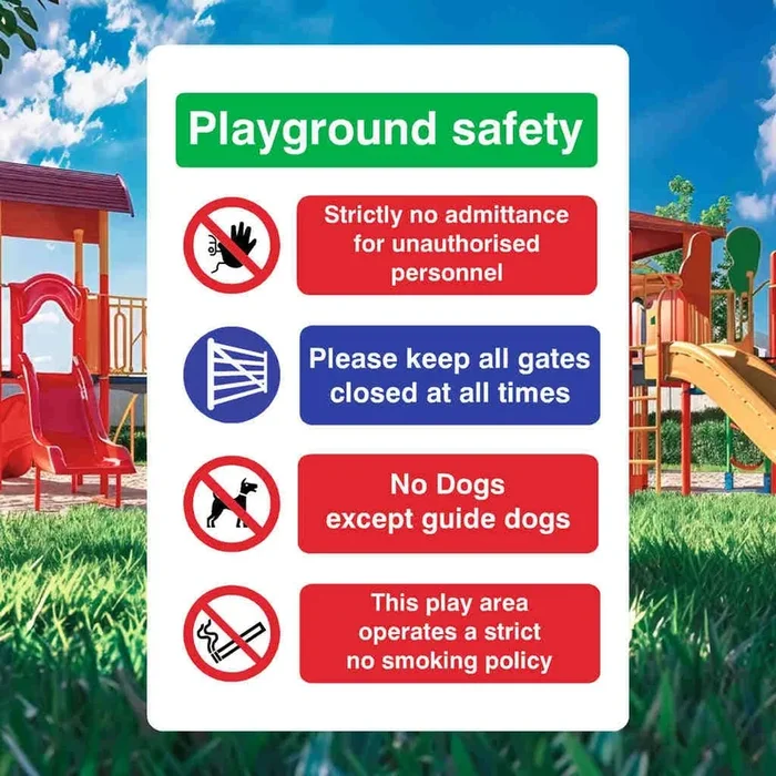 Playground Safety Multi-Use Sign
