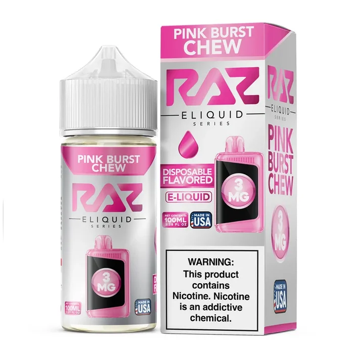 Pod Juice X RAZ – Pink Burst Chew – 100ML E-Liquid