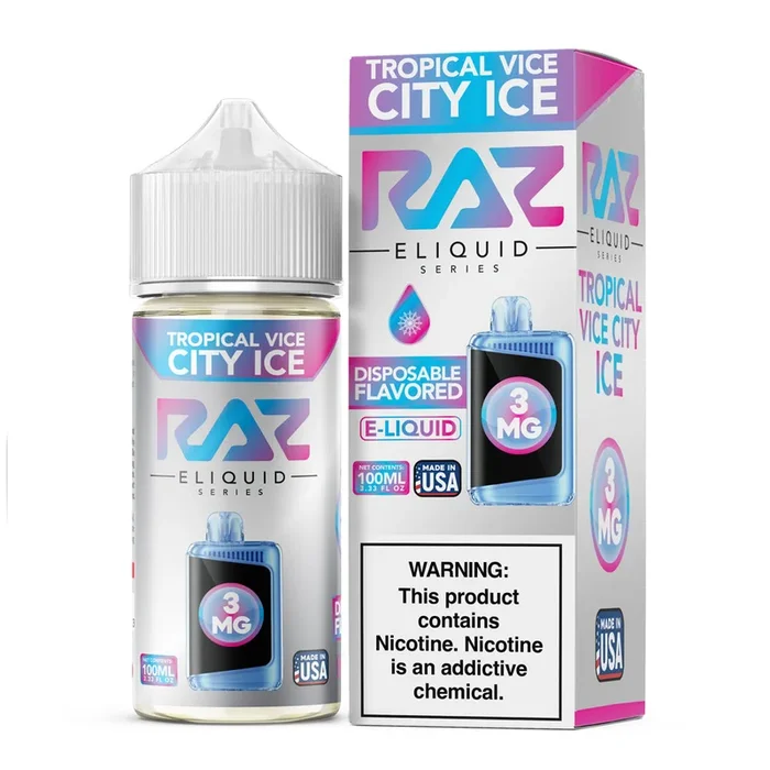 Pod Juice X RAZ – Tropical Vice City Ice – 100ML E-Liquid