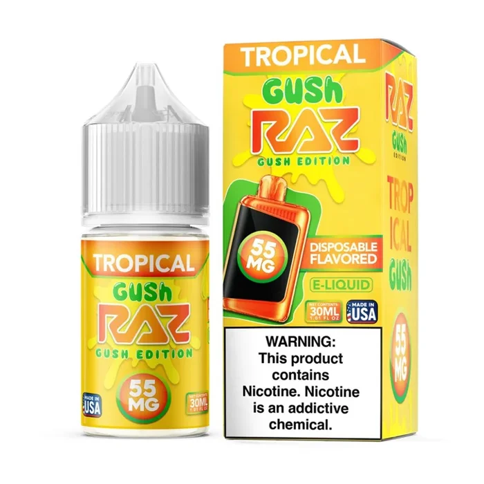 Pod Juice X RAZ Salt “GUSH EDITION” – Tropical Gush – 30ML E-Liquid