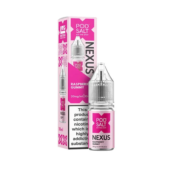 Pod Salt Nexus Raspberry Gummy 10ml Nic Salt E-liquid