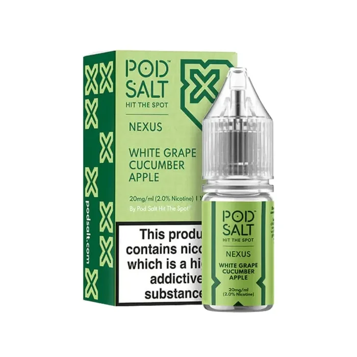 Pod Salt Nexus White Grape Cucumber Apple 10ml Nic Salt E-liquid