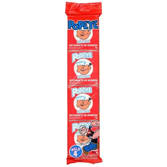 Popeye Candy Sticks 4pk. – 64g