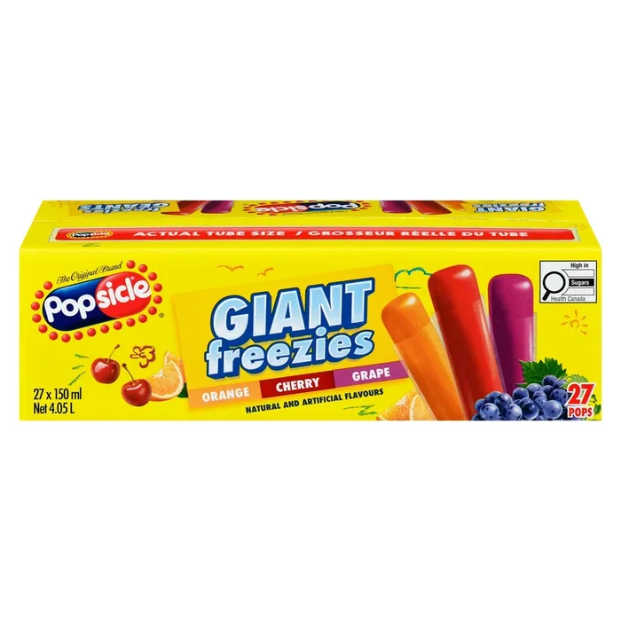 Popsicle Giant Freezies, 27-Pack, 150 ml