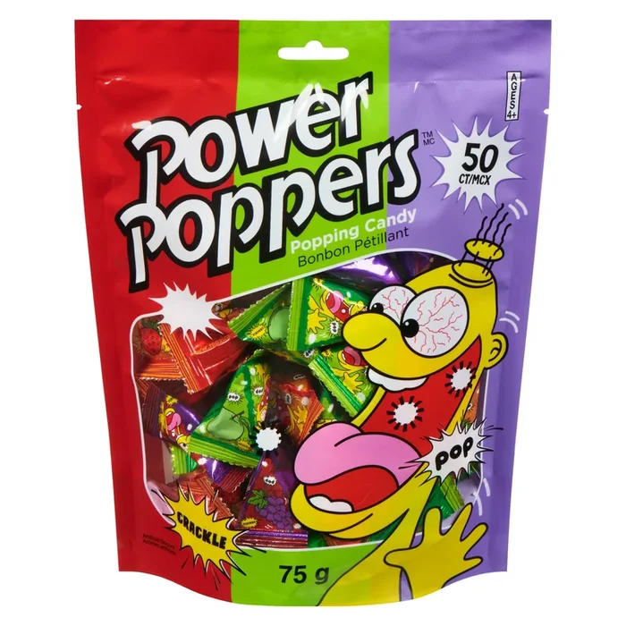 Power Poppers Popping Candy, 50-Pack