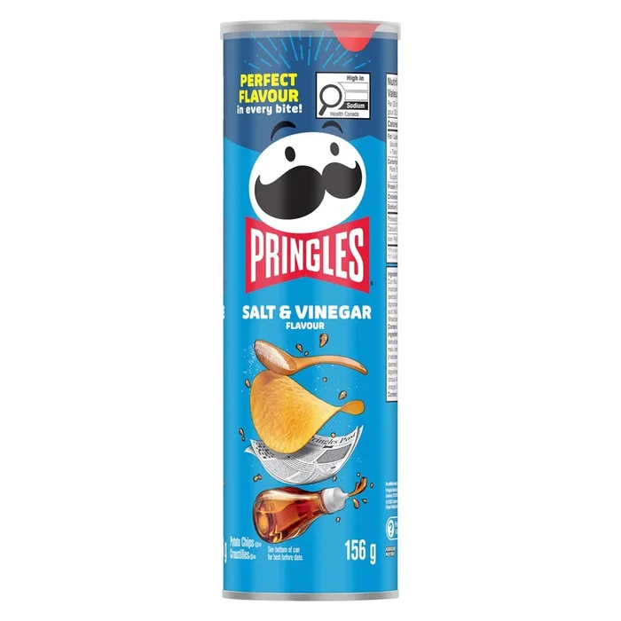 Pringles Salt & Vinegar, 156 g