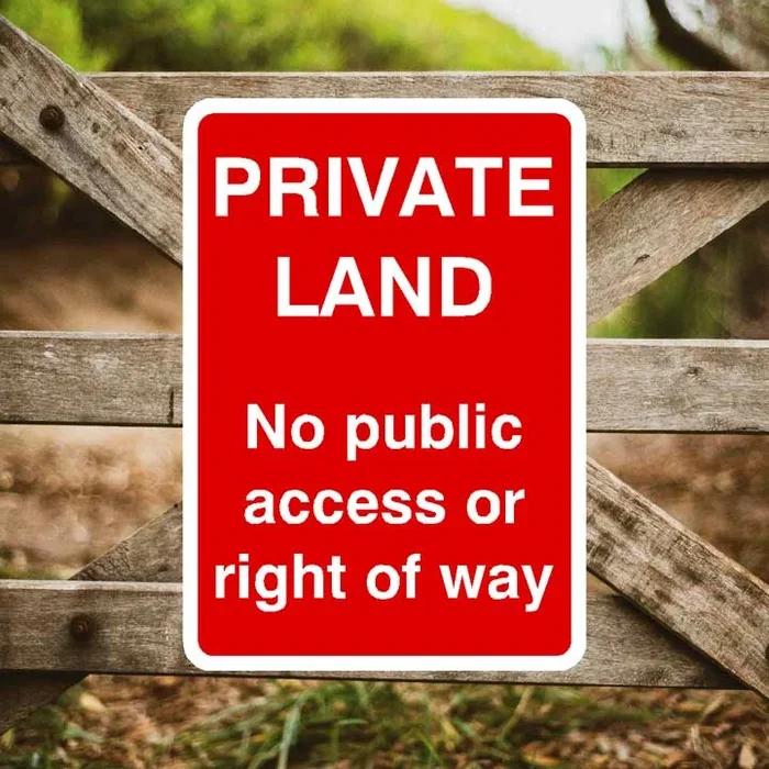 Private Land No Access Sign v3
