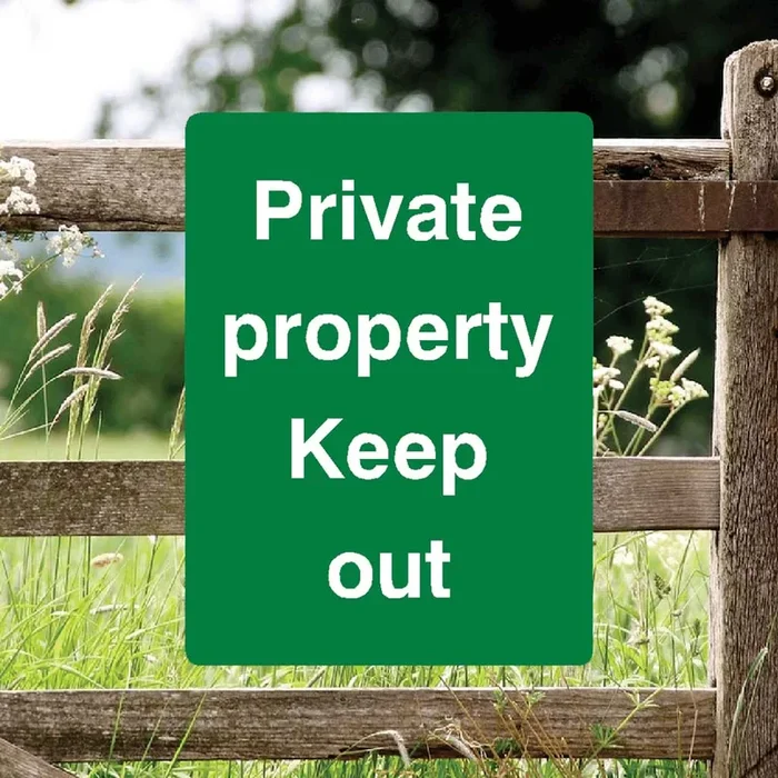 Private Property Keep Out Full Colour Sign Portrait