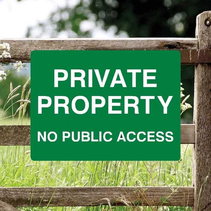 Private Property No Public Access Full Colour Sign