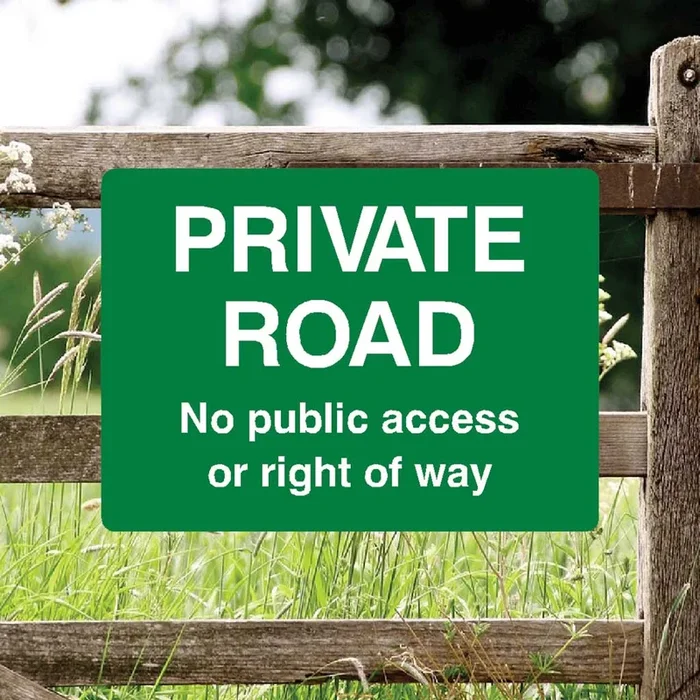 Private Road No Public Access Or Right Of Way Full Colour Sign