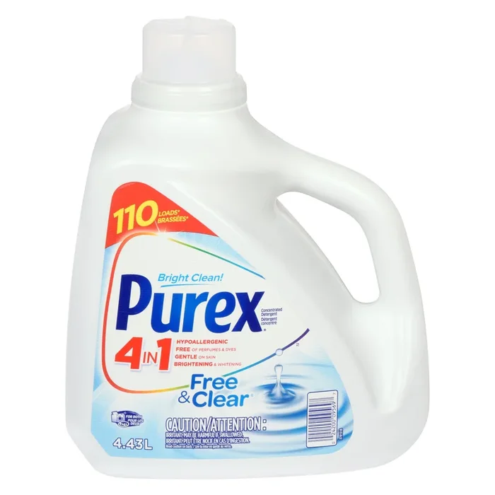 Purex 4 in 1 Free & Clear Concentrated Detergent, 4.43 L